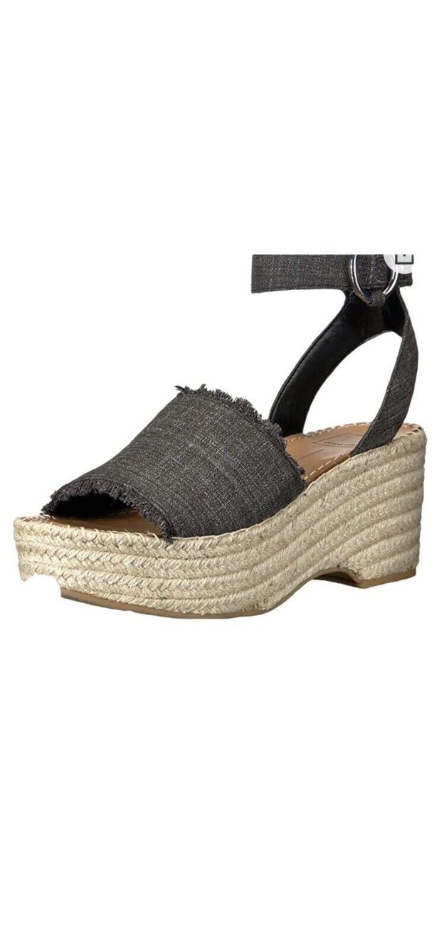 Dolce Vita Women's Lesly Espadrille Wedge Sandal Ash Denim Size 9.5